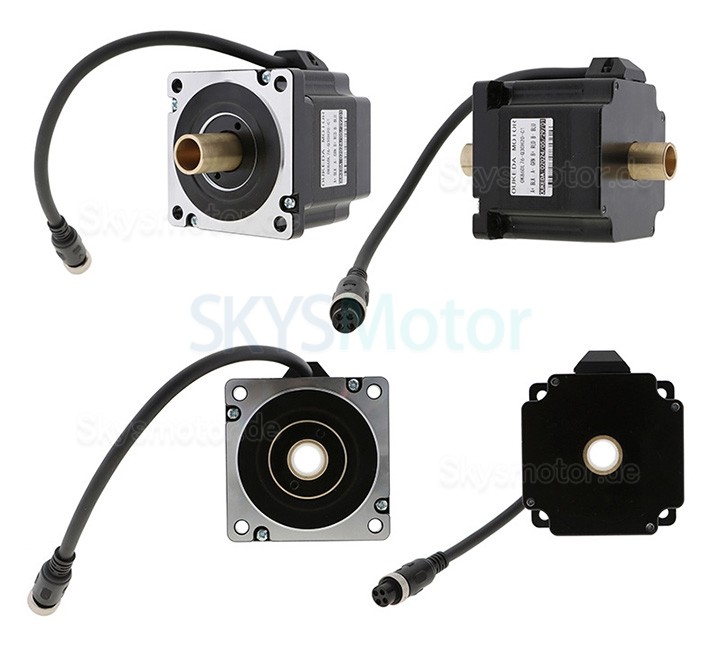 Nema 34 Hohlwellen Schrittmotor OK86DL76-Q30H20-C1 1,8° 4,5Nm 6,0A 2,1V Doppelwelle 4 Drähte